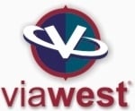 viawest logo in red and green