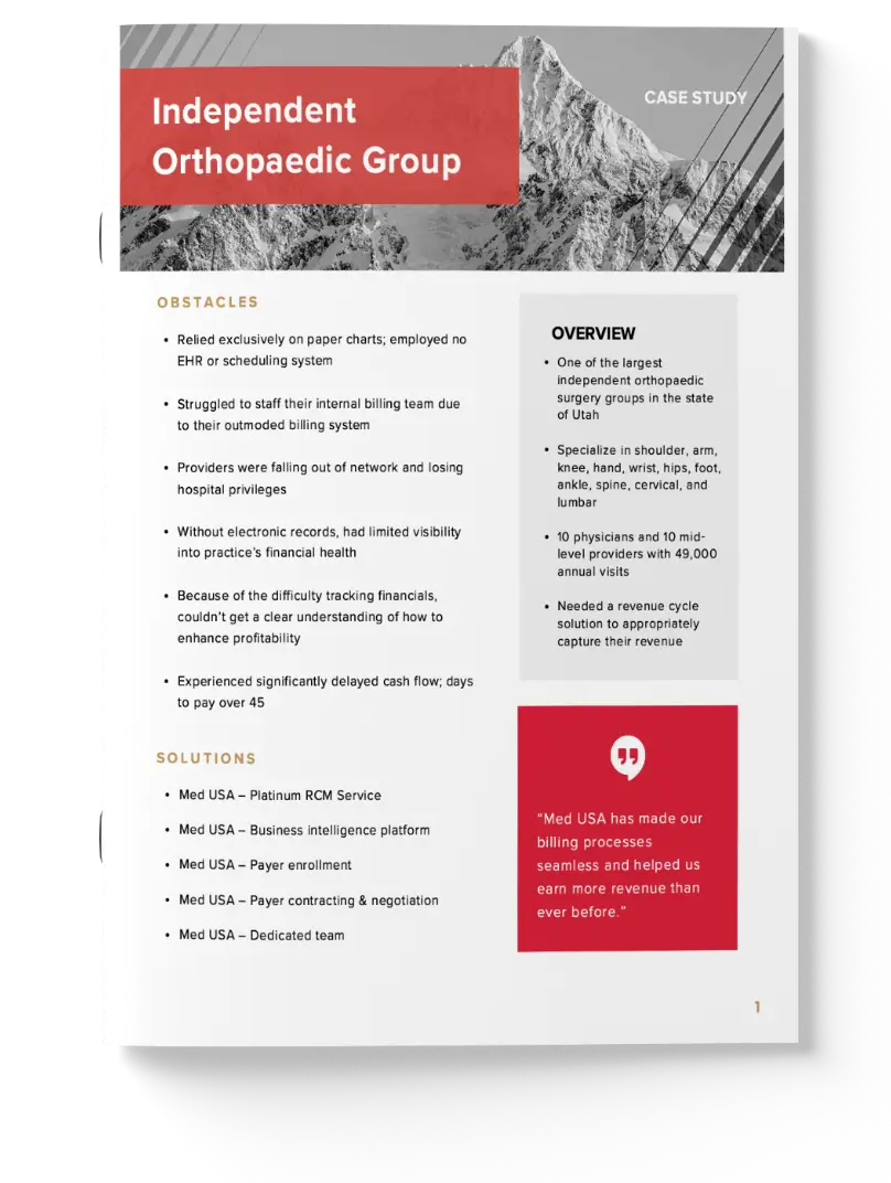 Orthopaedic Group Case Study