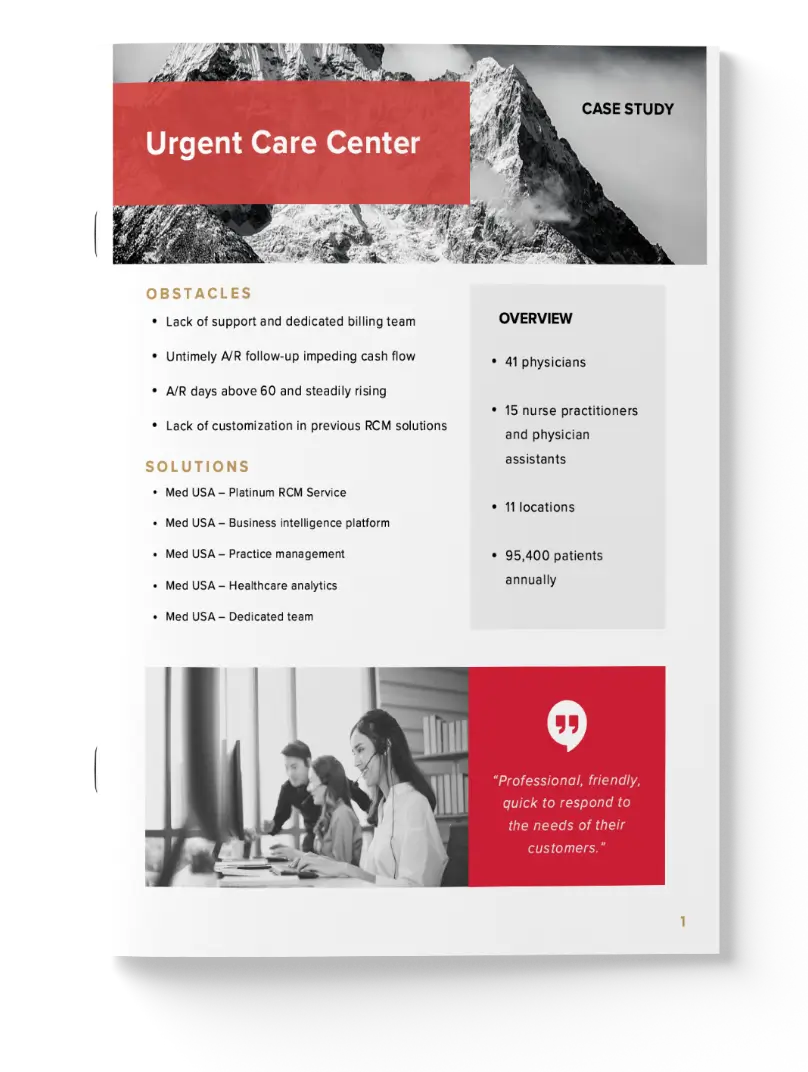 Urgent Care Case Study Mockup