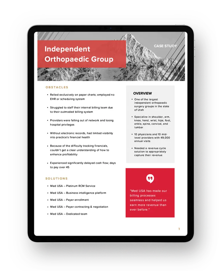 Independent Orthopaedic Group Case Study