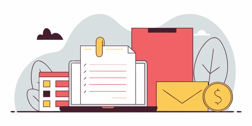 A laptop with financial documents for private practice billing services.