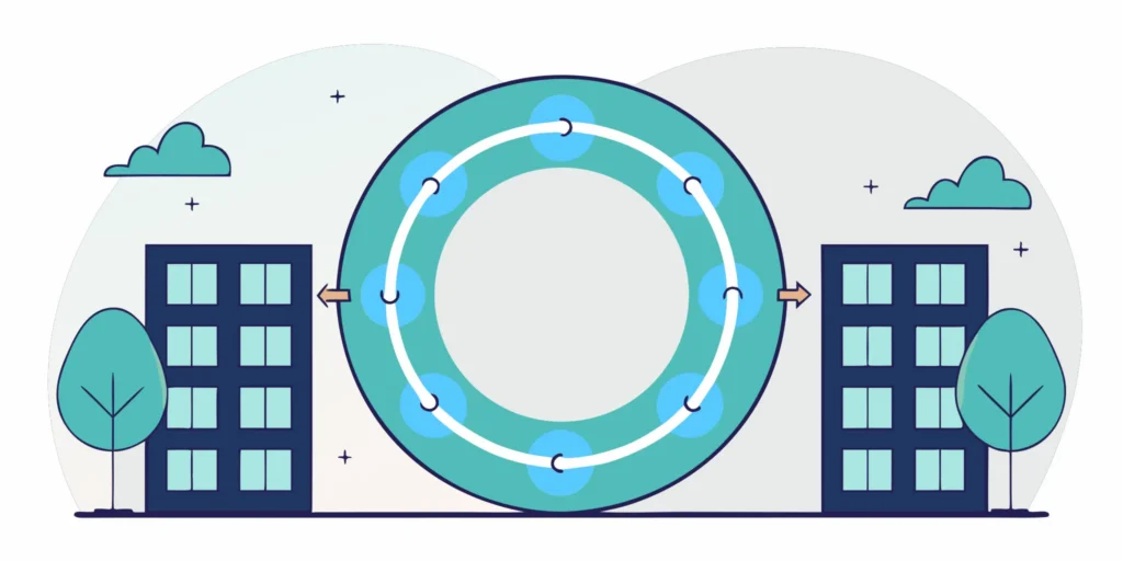 The end to end revenue cycle management process connecting a healthcare provider and a payer in a continuous loop.