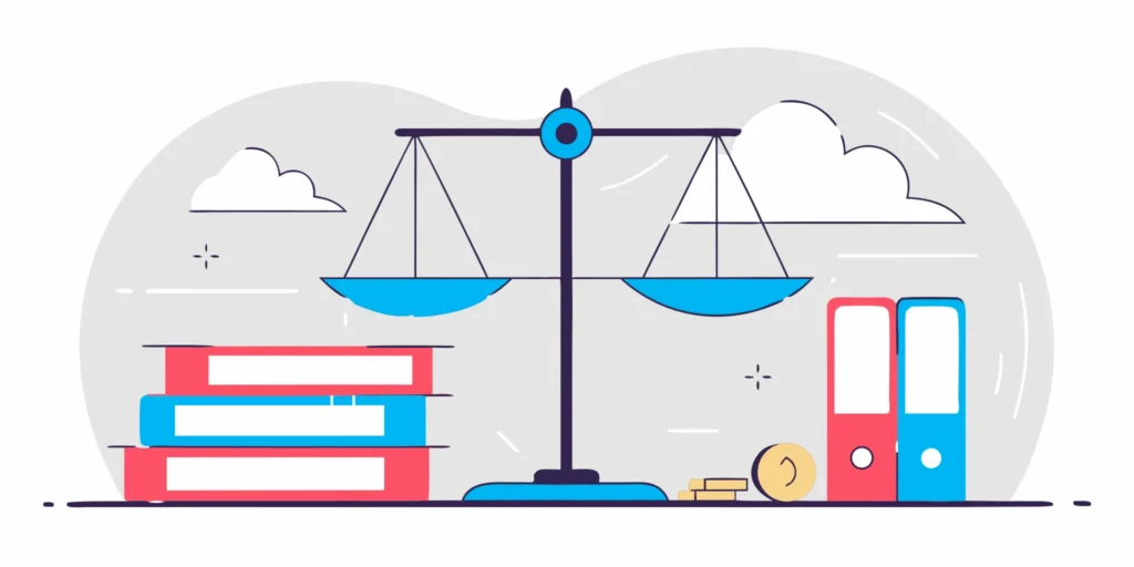 Scales of justice balancing the costs and benefits of insurance billing outsourcing.