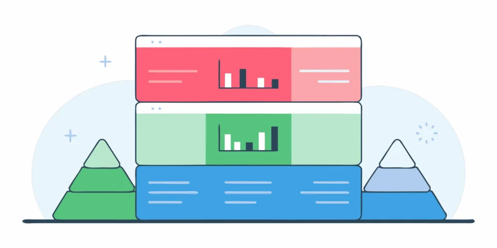 Stacked blocks and graphs outlining medical billing pricing structure.