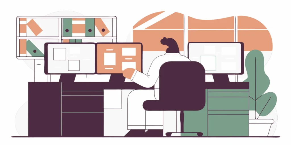 Healthcare billing specialist reviewing denied claims analytics