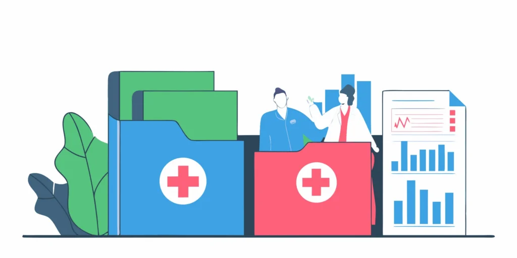Flat illustration of provider credentialing cost factors